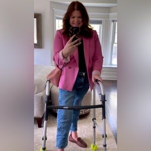 Pink Double Breasted Blazer